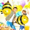 Bee Balloons 10 Pack Smile Face Bee Foil Mylar Balloons for Bee Themed Party Birthday Baby Shower Wedding Party Decorations Supplies